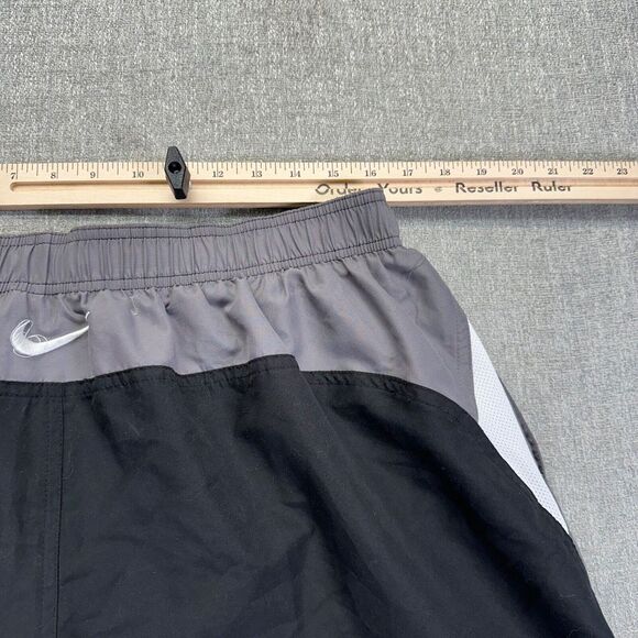 Vintage Nike Running Shorts Mens XXL 2XL Black Swoosh Mesh Lined - Picture 6 of 8